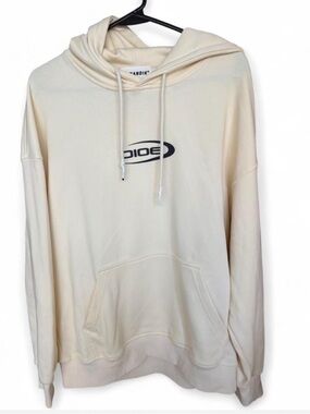 Aelfric Eden Cream Crewneck Hoodie with Black Logo